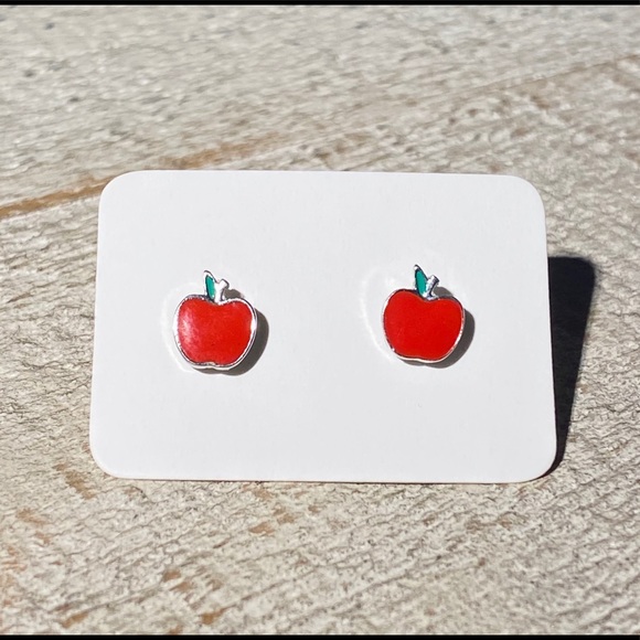 Jewelry - 3 for $15 Apple Silver Studs Earrings Posts